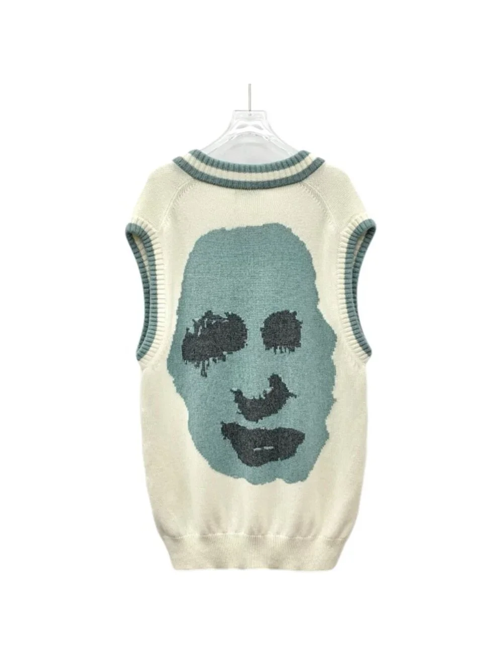 Dior x Travis Scott Collection Beige Cashmere V-Neck Knit Vest